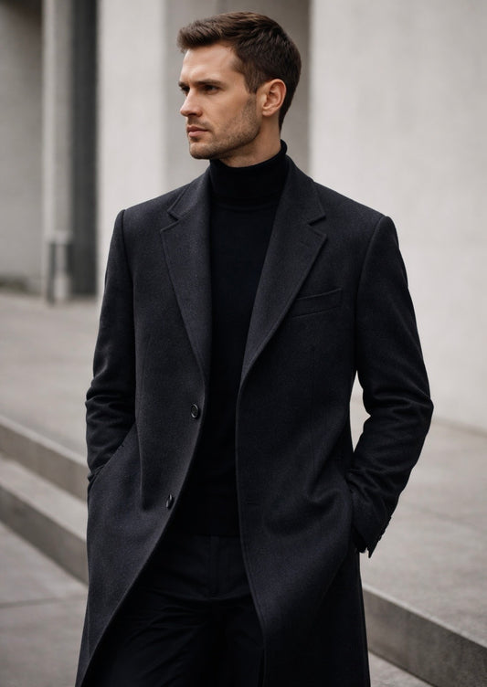 Tailored wool Coat - Charcoal